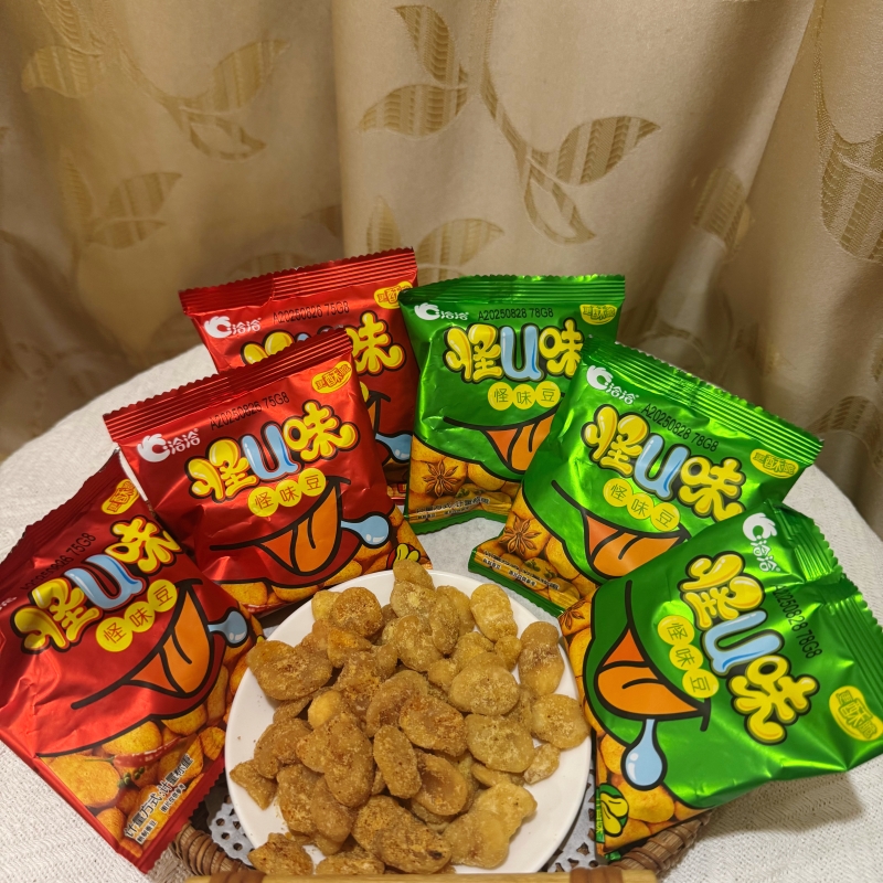 洽洽怪U味怪味豆五香味麻辣味更酥脆散称独立小包解馋追剧小零食