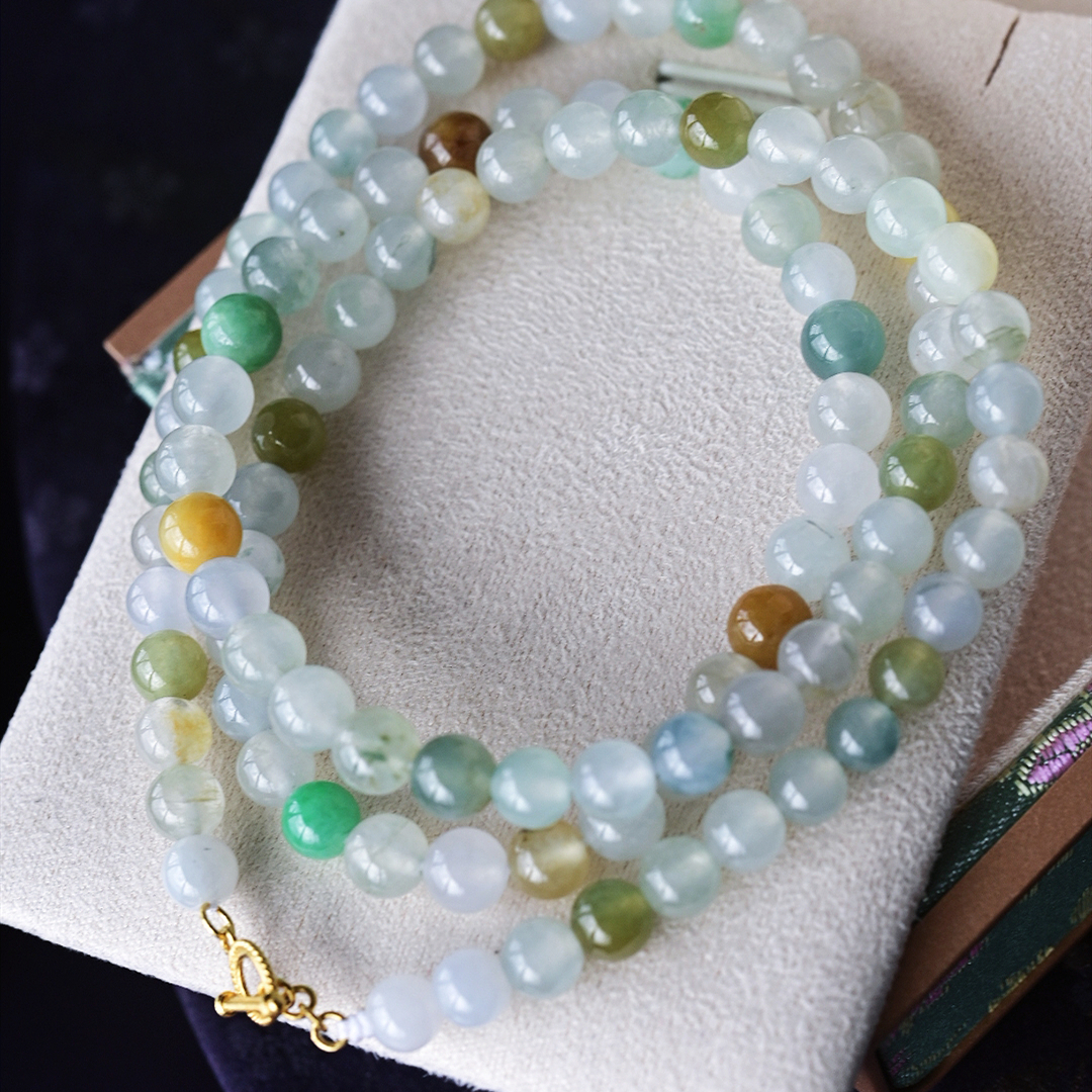 一斤钻戒天然缅甸A货翡翠18K金