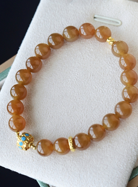 一斤钻戒天然和田糖玉18K金