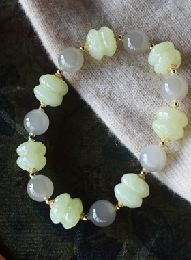 一斤钻戒天然和田玉手串