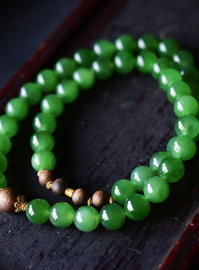 一斤钻戒天然和田碧玉24K金