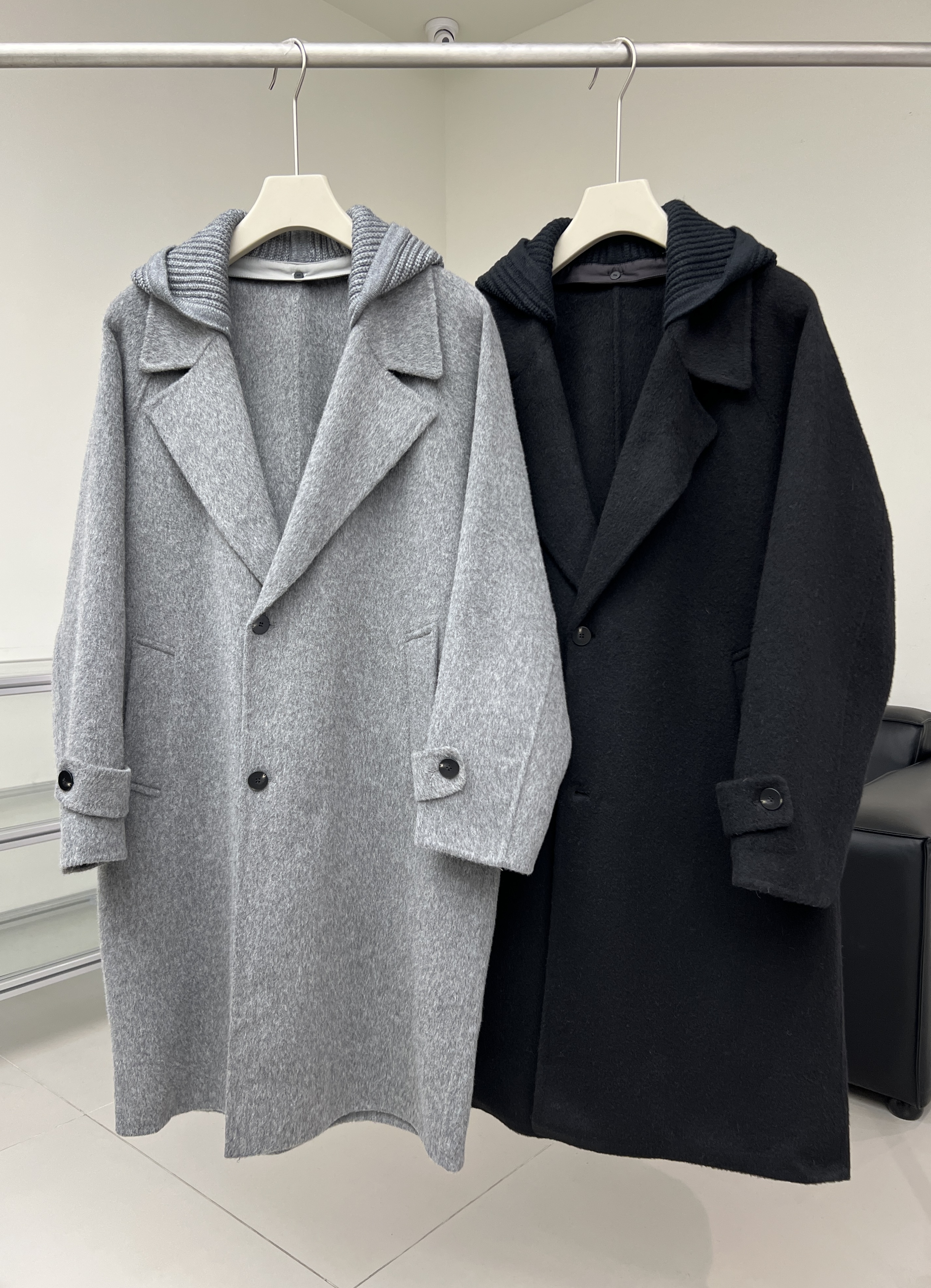 全羊毛呢子大衣男士中长款2025秋冬季新款双面非羊绒商务风衣外套