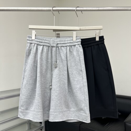 简约纯色松紧抽绳运动卫裤短裤男潮牌休闲时尚百搭弹力宽松五分裤