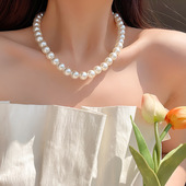 韩国fever同款 珍珠项链女ins风高级感气质百搭时尚 小众锁骨链批发