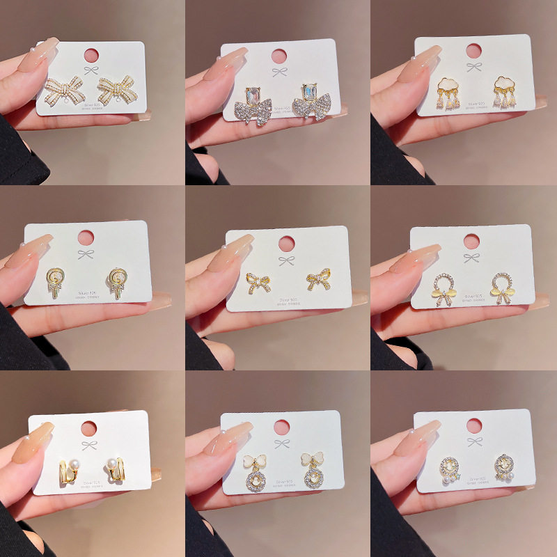 925银针小巧气质珍珠耳钉女爱心蝴蝶结耳环高级感ins时尚耳饰批发,饰品/流行首饰/时尚饰品新,耳环,淘宝优惠券,粉丝福利购,淘宝优惠卷