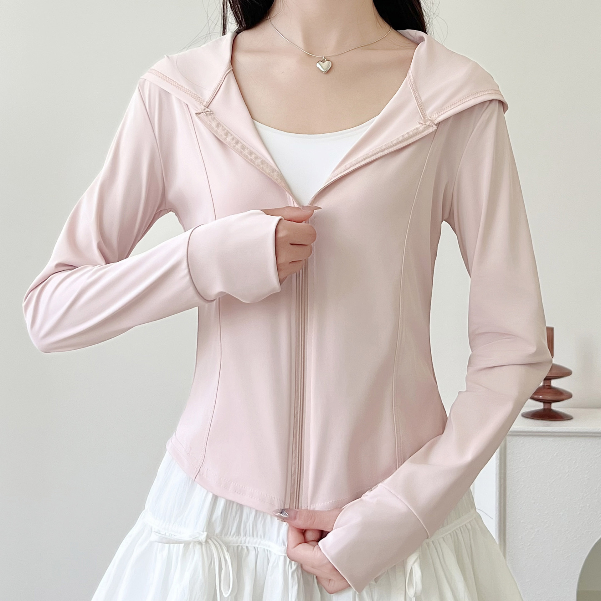 H266冰丝凉感防晒衣女夏季薄款防紫外线修身透气防晒服户外套