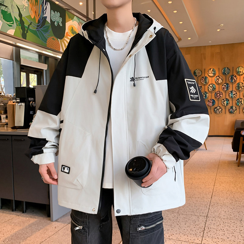 外套男孩青少年春秋季新款初高中学生潮流帅气夹克大童冲锋衣男装