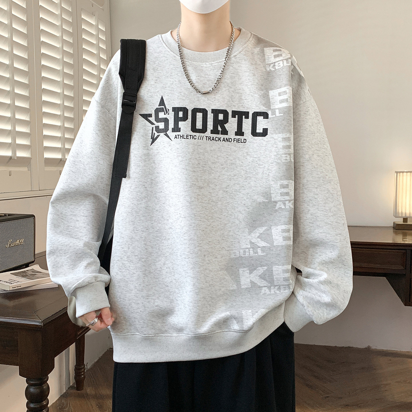 春秋季新款卫衣男孩青少年初中高中学生大童打底衫长袖t恤男装潮