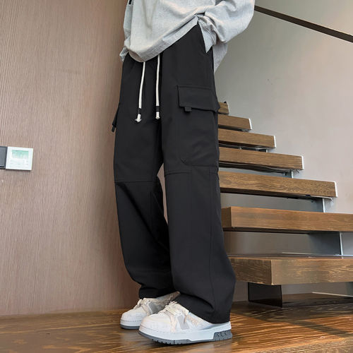 不起球不褪色宽松男装工装长裤子
