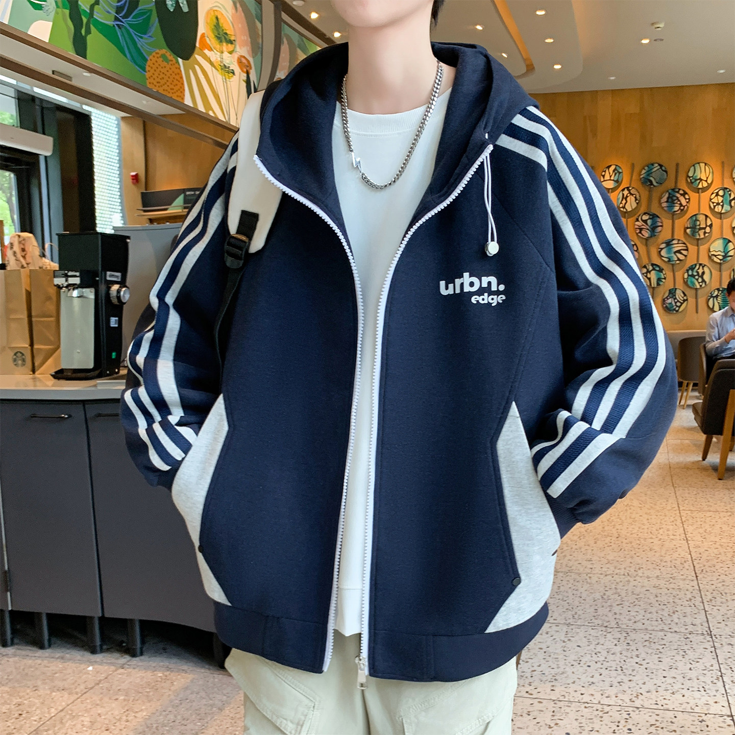 春秋季新款棒球服外套男孩初中学生宽松青少年大童夹克男装上衣服