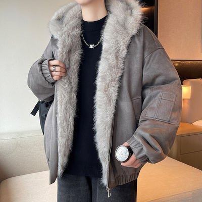 加棉加厚保暖宽松防风青少年外套