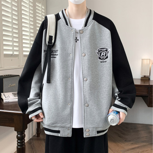 不起球不褪色夹克宽松帅气男生潮