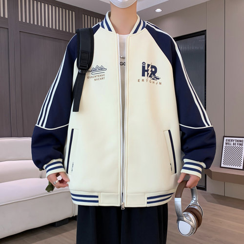 棒球服外套男生春秋季新款潮流青少年大童初高中学生夹克男装上衣
