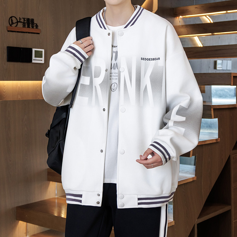 棒球服外套男孩春秋季新款青少年大童帅气宽松初中学生夹克男装潮