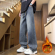子男装 美式 士潮 新款 学生复古直筒休闲青少年长裤 牛仔裤 男生秋冬季