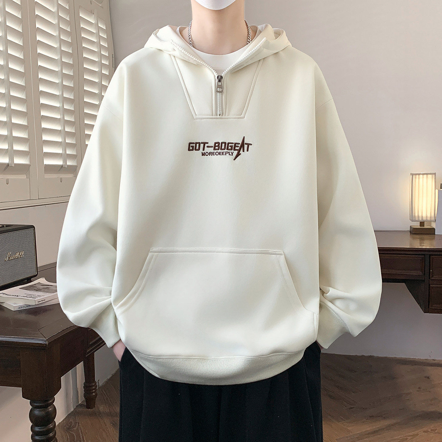 连帽卫衣男生春秋季新款初高中学生青少年长袖t恤男装大童潮上衣