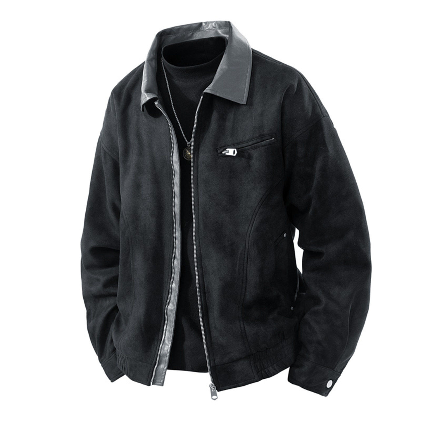 复古撞色外套男生春秋季新款宽松休闲帅气翻领夹克青少年男装士潮,男装,夹克,淘宝优惠券,粉丝福利购,淘宝优惠卷