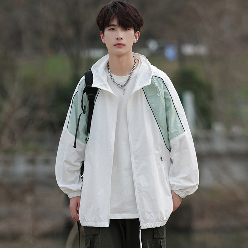防晒衣男孩15岁夏季薄款青少年潮流13透气冰丝初中学生外套防晒服