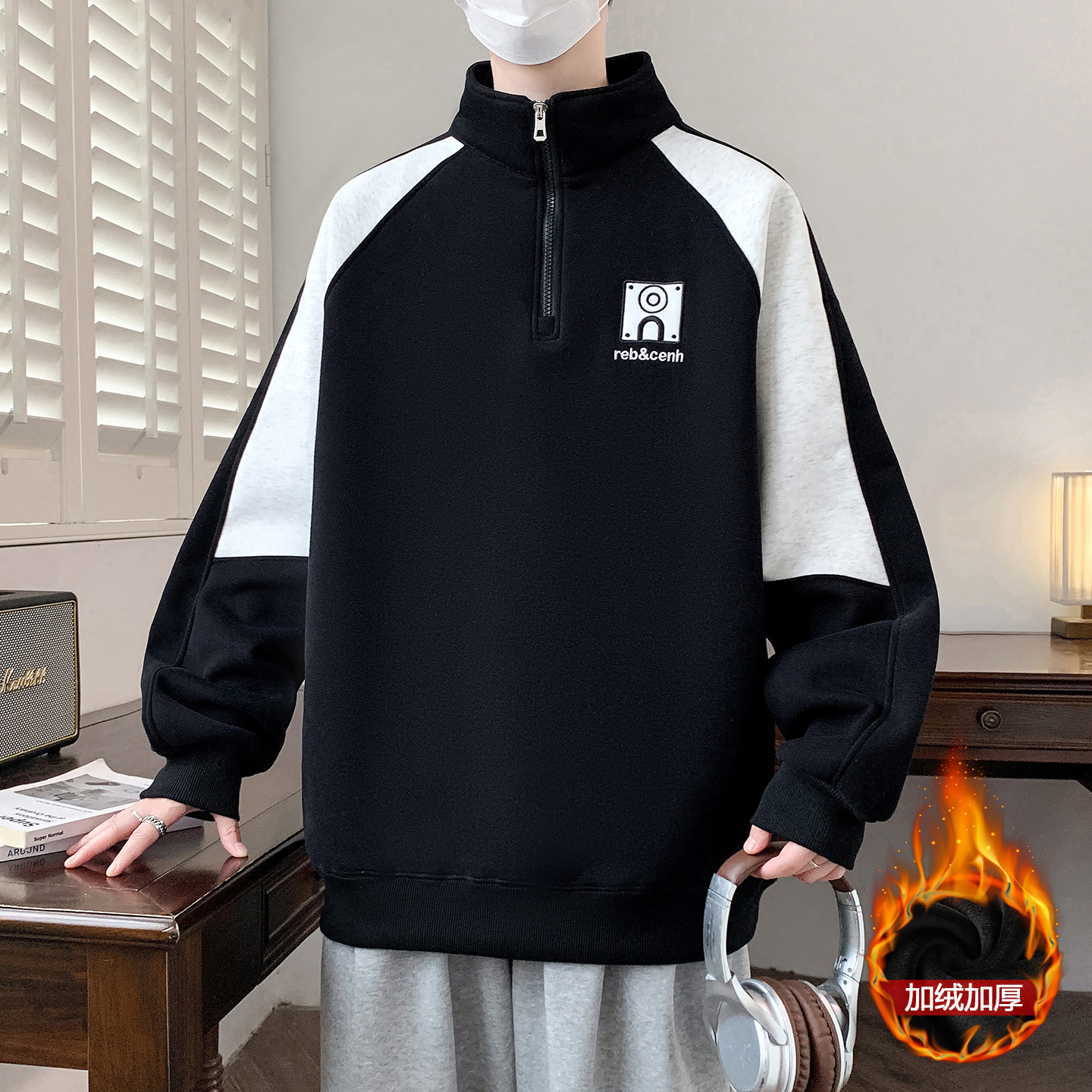 不起球不褪色加绒加厚保暖卫衣潮