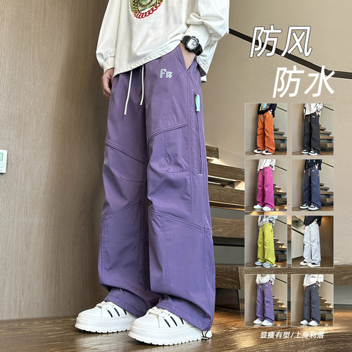 加绒加厚保暖宽松休闲长裤子男装