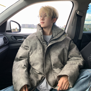 PU皮棉衣男生冬季新款青少年加厚大学生保暖帅气外套棉服男装士潮