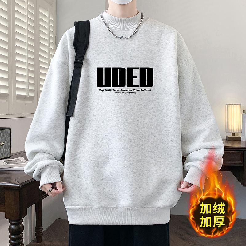 不起球不褪色加绒加厚保暖卫衣潮