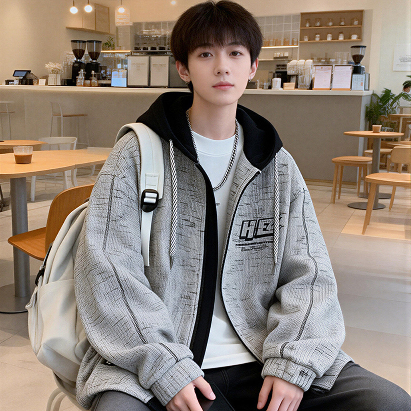 春秋季新款棒球服外套男初高中学生宽松夹克青少年帅气男装上衣潮