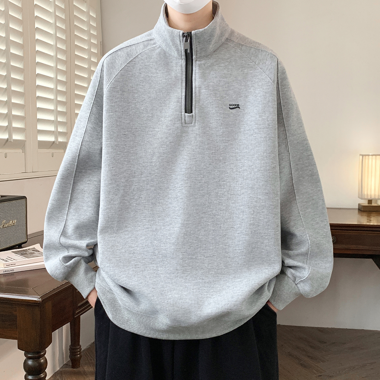 不起球不褪色加绒加厚保暖卫衣潮