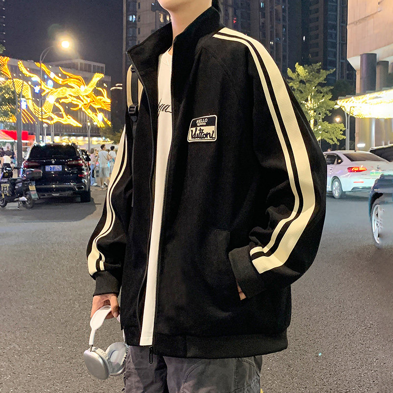 9KU春秋男生立领宽松夹克青少年学生外套券后101元