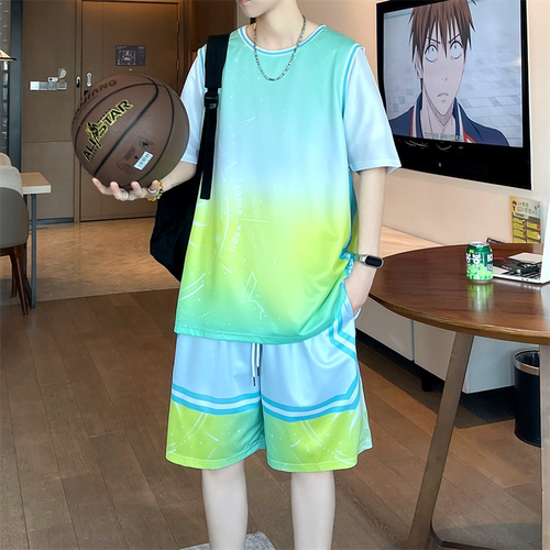凉感青少年夏季篮球背心运动套装
