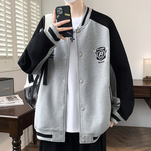 不起球不褪色加绒加厚夹克外套男