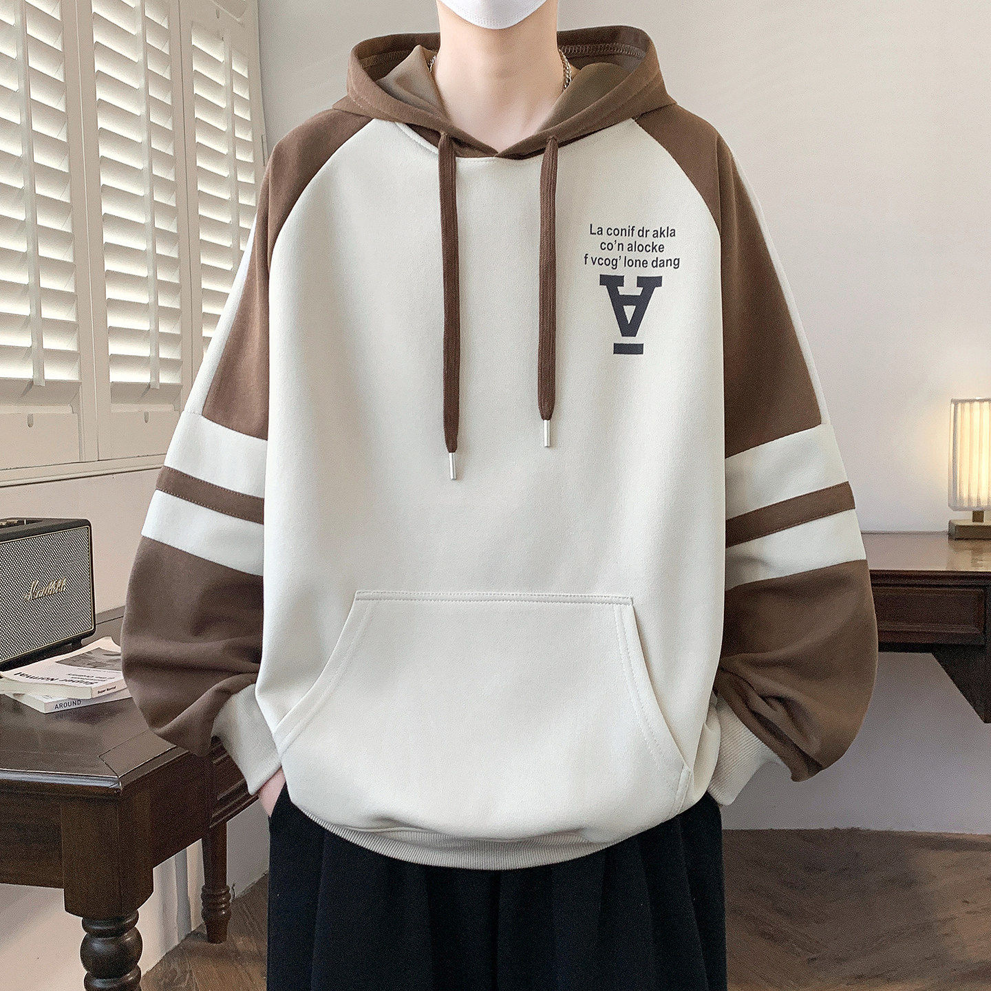 连帽卫衣男生春秋季新款青少年大童中学生潮牌长袖t恤男装上衣服