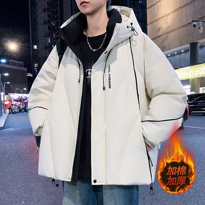 加棉加厚保暖宽松防风青少年外套