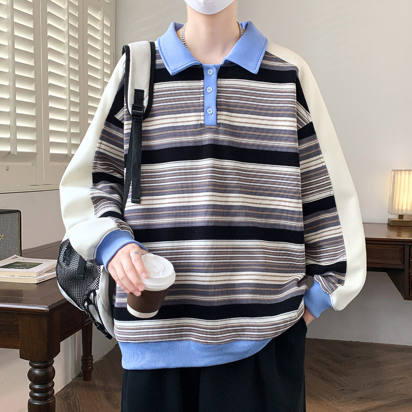 不起球不褪色卫衣宽松帅气男生潮