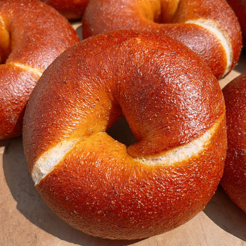 0油无蔗糖无代糖全麦碱水贝果代餐早餐面包轻食贝果面包