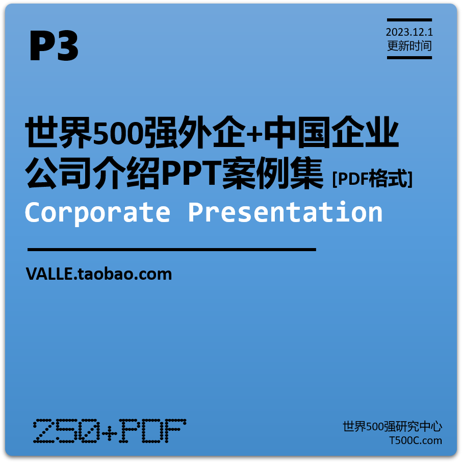 P3.中外企业公司介绍PPT案例合集（3GB，PDF格式）