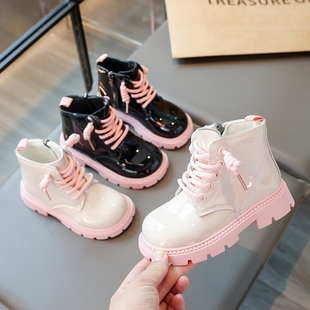 新款2025潮流时尚儿童马丁靴英伦风靴子女童短靴男童休闲单靴