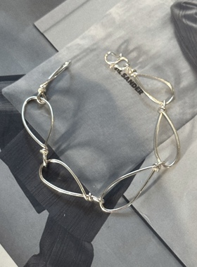 s925纯银不规则手工手链女轻奢小众设计感爆款高级感配饰简约叠戴