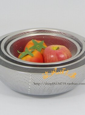 新品304洗菜篮沥水篮水果蔬菜脱水篮 出口德国洗米淘米篮筛漏网盆