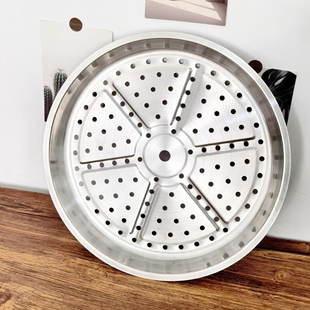 18/10不锈钢蒸盘家用加厚蒸碟蒸片沥水沥油盘小蒸锅蒸食物30-32cm