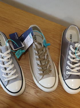 EVENSTAR 暮星高级灰色系男鞋2025新款1970s休闲帆布鞋港风女板鞋