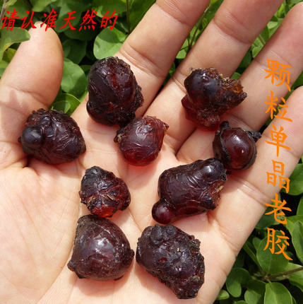 精选深红色桃胶 单晶少杂质天然野生食用桃花泪特产干货500克