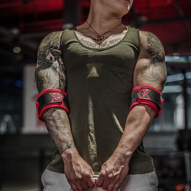 小力王BMFIT绷带式加压轮子哥卧推健身男力量举支撑护肘护腕套装