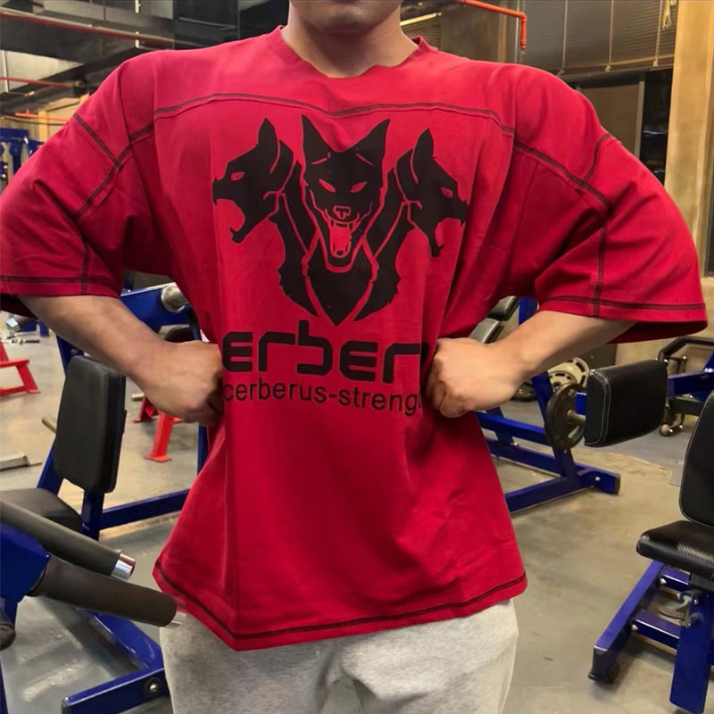 gymwars短袖男宽松棉大码