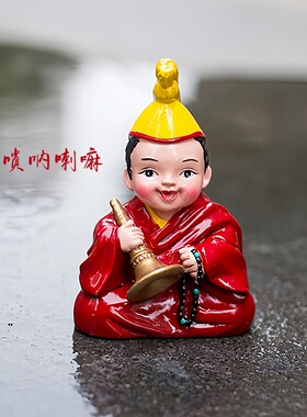 西藏旅游纪念品手工彩绘祝福喇嘛