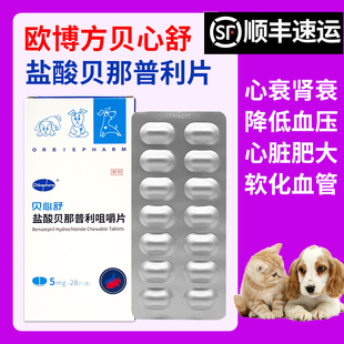 贝心舒盐酸贝那普利片猫狗心脏病宠物心力衰竭心脏肥大狗降血压药