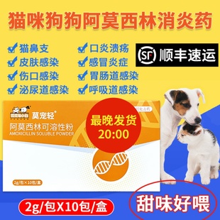 阿莫西林克拉维酸钾片宠物阿莫西林猫感冒药泌尿药猫咪狗狗消炎药