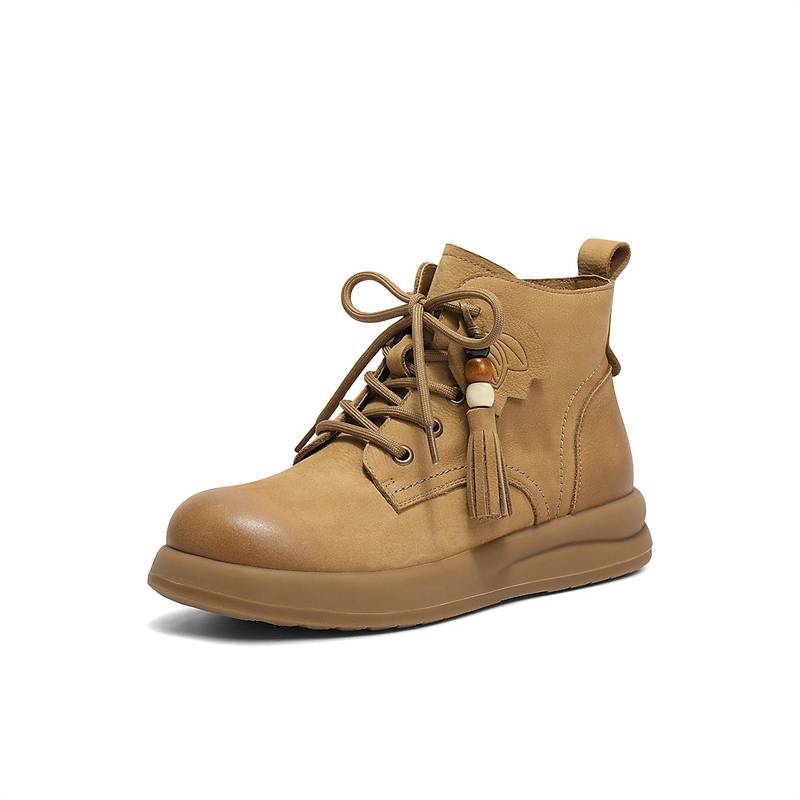 专柜正品森达马丁靴女2025冬新商场同款流苏厚底休闲短靴XTV01DD5