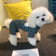 宠物衣服秋冬新款 全棉坑条四脚衣狗狗睡衣泰迪比熊胖狗衣服