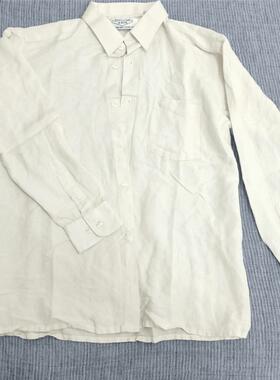O331 白色亚麻男士衬衫